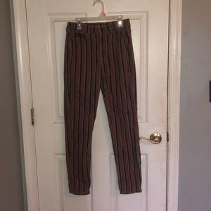 Stripped patterned jeans